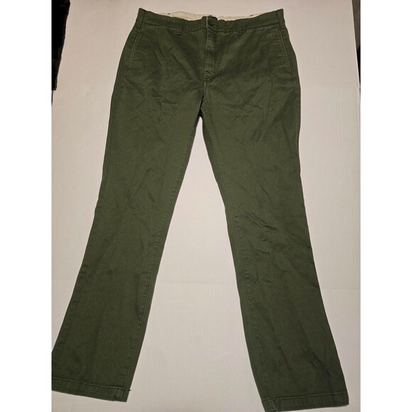 Levi's Other - Levi's 514 Mens 36x32 Straight Fit Pants Olive Green 100% Cotton Chino Twill